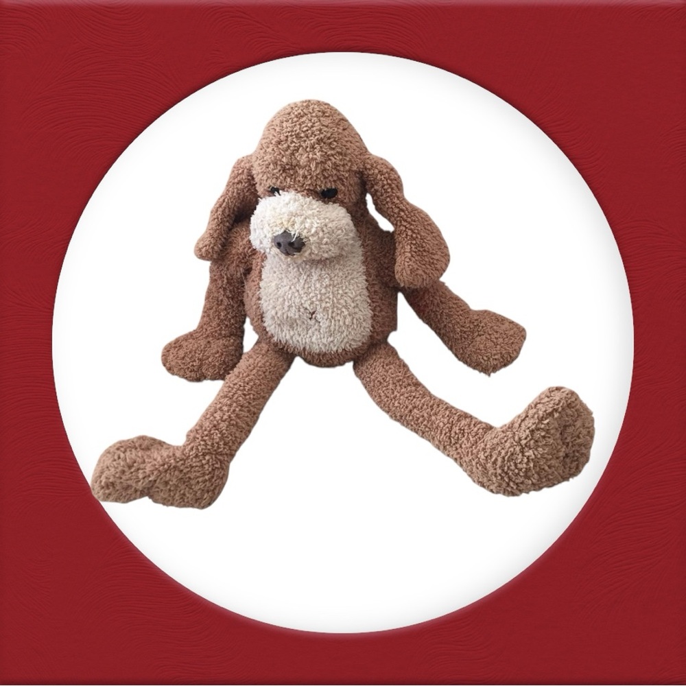 In Search Of GUND—11” brown and cream dog plush—ISO